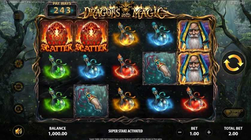 Dragons and Magic slot reel