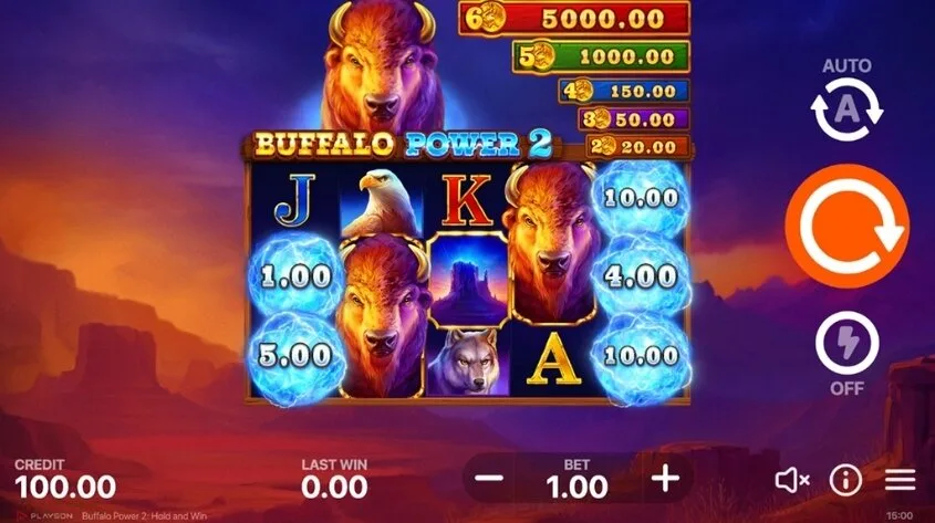 Juego de la tragaperras Buffalo Power