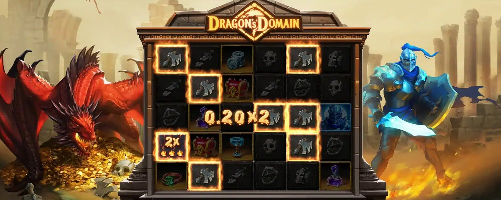 Slot machine Dragon's Domain di Hacksaw Gaming 