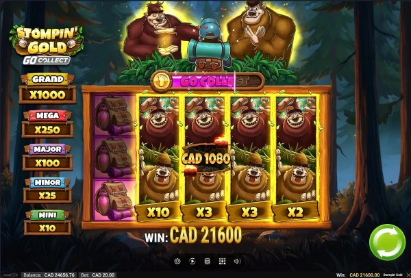 Gameplay di Stompin’ Gold